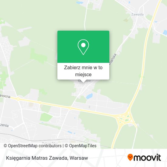 Mapa Księgarnia Matras Zawada