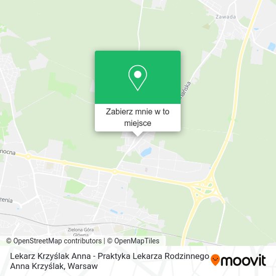 Mapa Lekarz Krzyślak Anna - Praktyka Lekarza Rodzinnego Anna Krzyślak