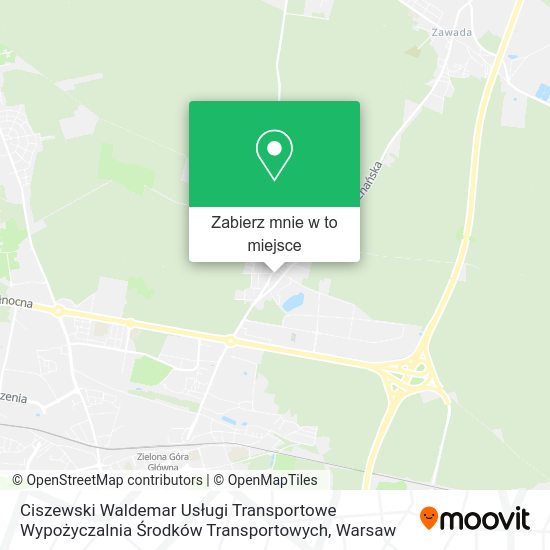 Mapa Ciszewski Waldemar Usługi Transportowe Wypożyczalnia Środków Transportowych