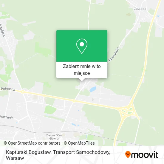 Mapa Kapturski Bogusław. Transport Samochodowy