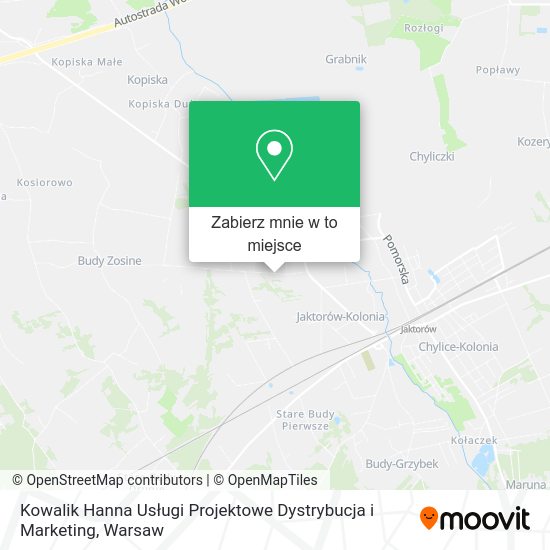 Mapa Kowalik Hanna Usługi Projektowe Dystrybucja i Marketing