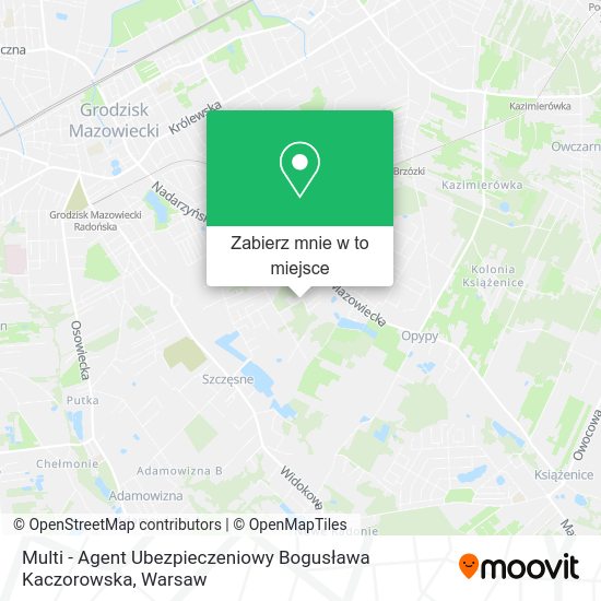 Mapa Multi - Agent Ubezpieczeniowy Bogusława Kaczorowska