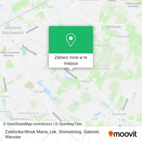 Mapa Zabłocka-Wnuk Maria, Lek. Stomatolog. Gabinet