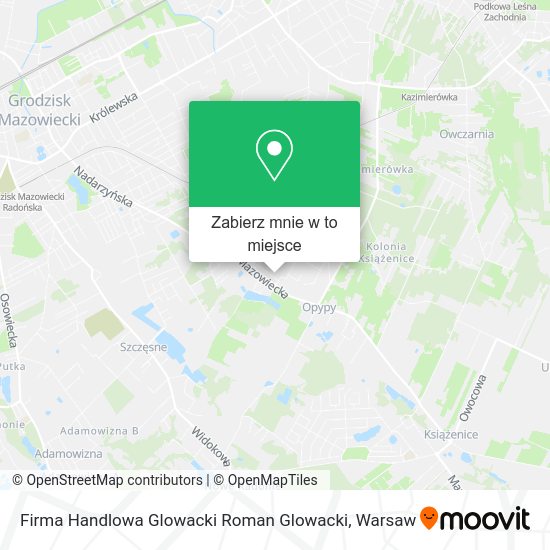 Mapa Firma Handlowa Glowacki Roman Glowacki