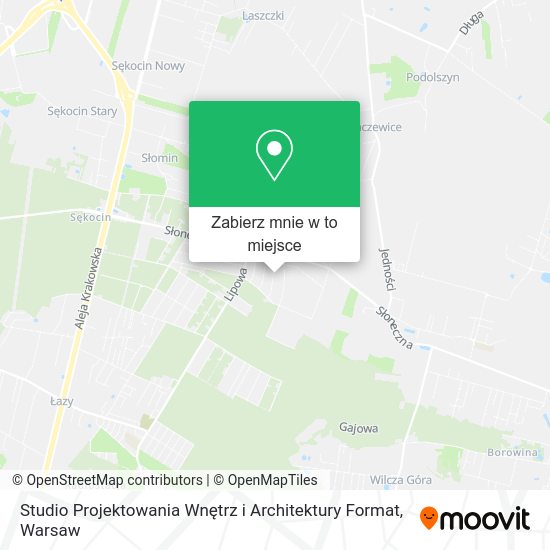 Mapa Studio Projektowania Wnętrz i Architektury Format