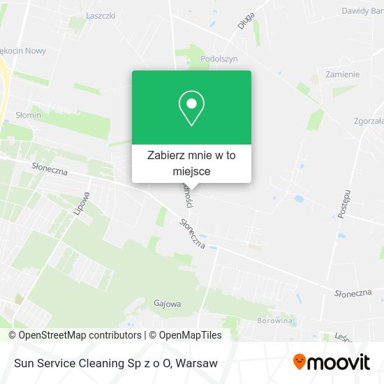 Mapa Sun Service Cleaning Sp z o O