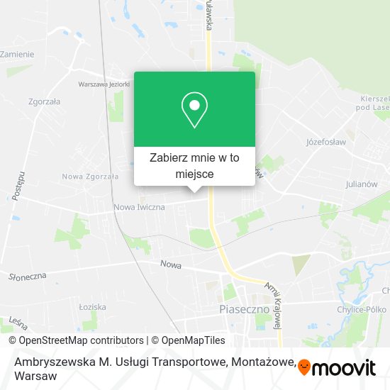 Mapa Ambryszewska M. Usługi Transportowe, Montażowe