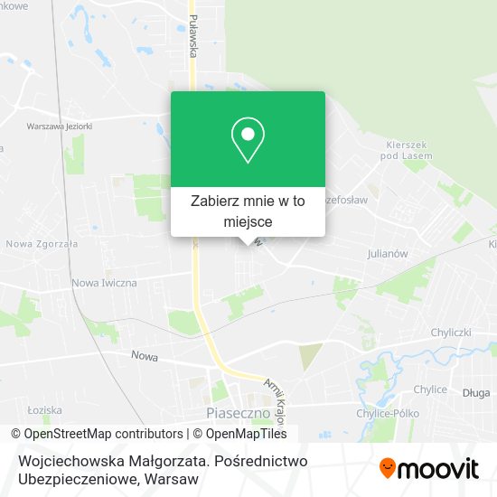 Mapa Wojciechowska Małgorzata. Pośrednictwo Ubezpieczeniowe