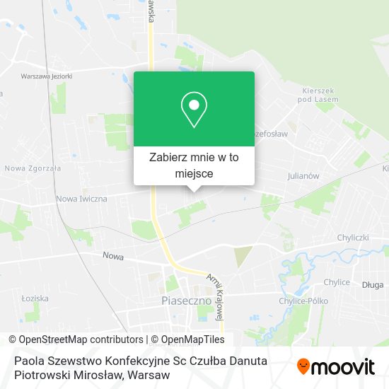 Mapa Paola Szewstwo Konfekcyjne Sc Czułba Danuta Piotrowski Mirosław