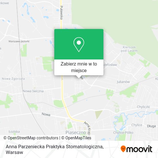 Mapa Anna Parzeniecka Praktyka Stomatologiczna