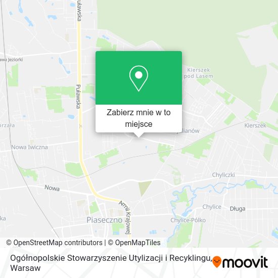 Mapa Ogółnopolskie Stowarzyszenie Utylizacji i Recyklingu