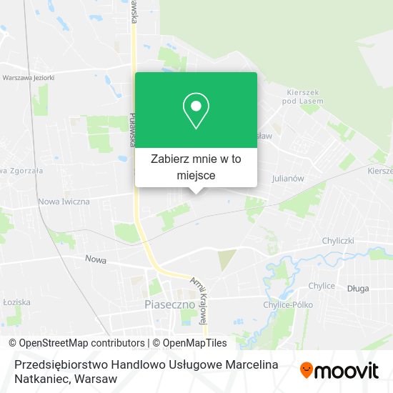 Mapa Przedsiębiorstwo Handlowo Usługowe Marcelina Natkaniec