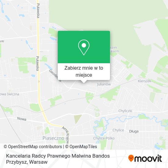 Mapa Kancelaria Radcy Prawnego Malwina Bandos Przybysz