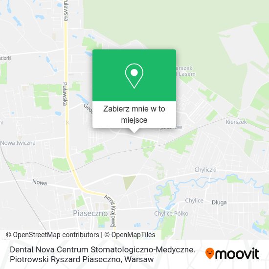 Mapa Dental Nova Centrum Stomatologiczno-Medyczne. Piotrowski Ryszard Piaseczno