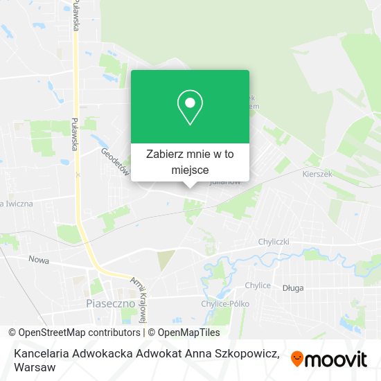 Mapa Kancelaria Adwokacka Adwokat Anna Szkopowicz