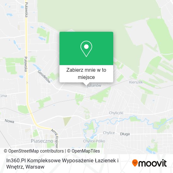 Mapa In360.Pl Kompleksowe Wyposażenie Łazienek i Wnętrz