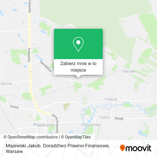 Mapa Majewski Jakub. Doradztwo Prawno-Finansowe