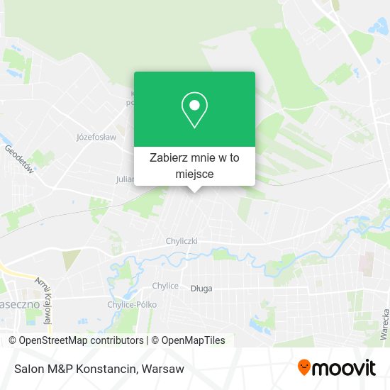 Mapa Salon M&P Konstancin