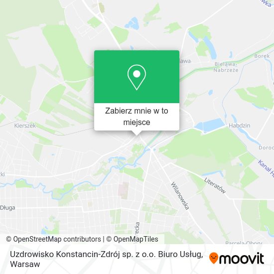 Mapa Uzdrowisko Konstancin-Zdrój sp. z o.o. Biuro Usług