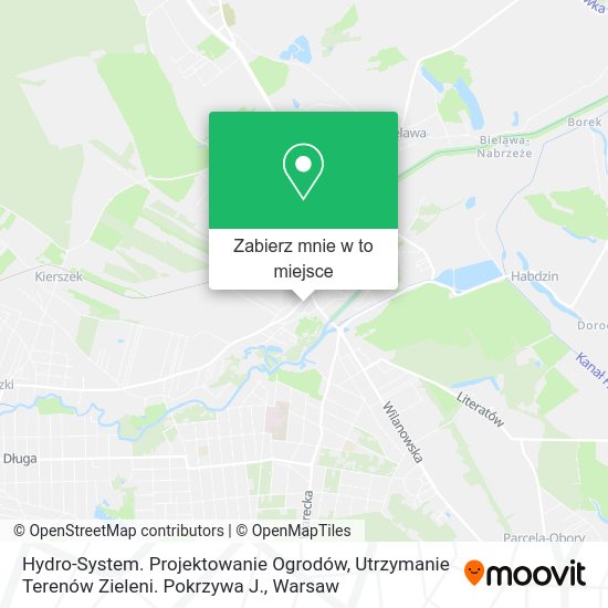 Mapa Hydro-System. Projektowanie Ogrodów, Utrzymanie Terenów Zieleni. Pokrzywa J.