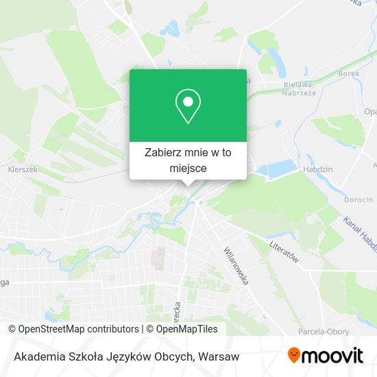 Mapa Akademia Szkoła Języków Obcych