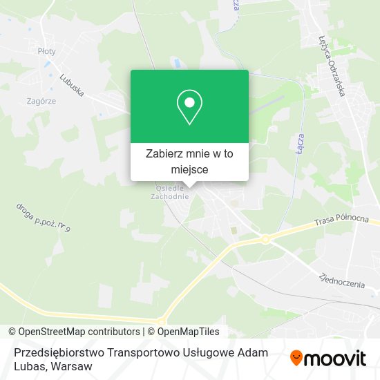 Mapa Przedsiębiorstwo Transportowo Usługowe Adam Lubas