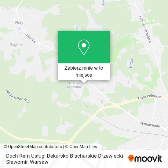 Mapa Dach-Rem Usługi Dekarsko-Blacharskie Drzewiecki Sławomir