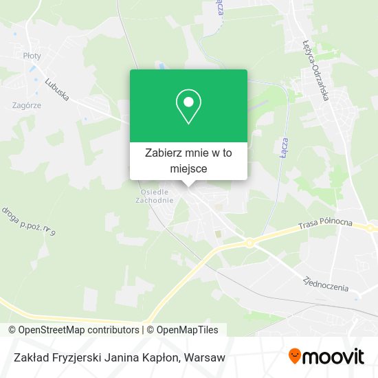 Mapa Zakład Fryzjerski Janina Kapłon