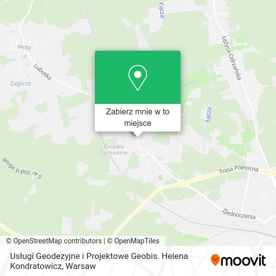 Mapa Usługi Geodezyjne i Projektowe Geobis. Helena Kondratowicz