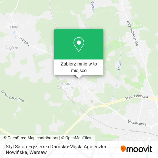 Mapa Styl Salon Fryzjerski Damsko-Męski Agnieszka Nowińska