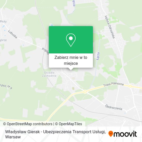 Mapa Władysław Gierak - Ubezpieczenia Transport Usługi