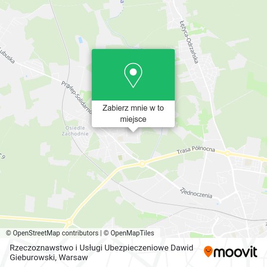 Mapa Rzeczoznawstwo i Usługi Ubezpieczeniowe Dawid Gieburowski