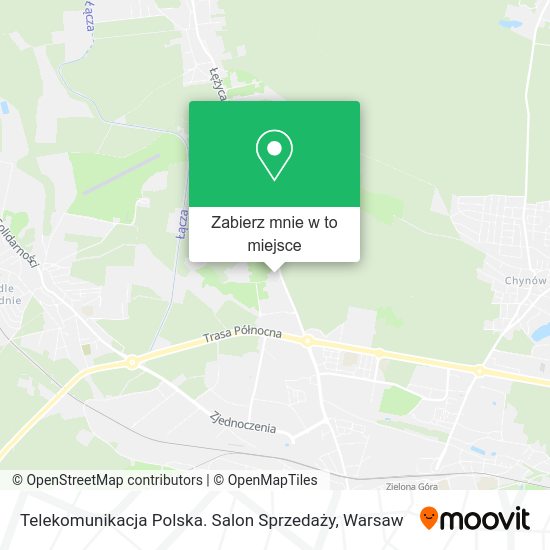 Mapa Telekomunikacja Polska. Salon Sprzedaży