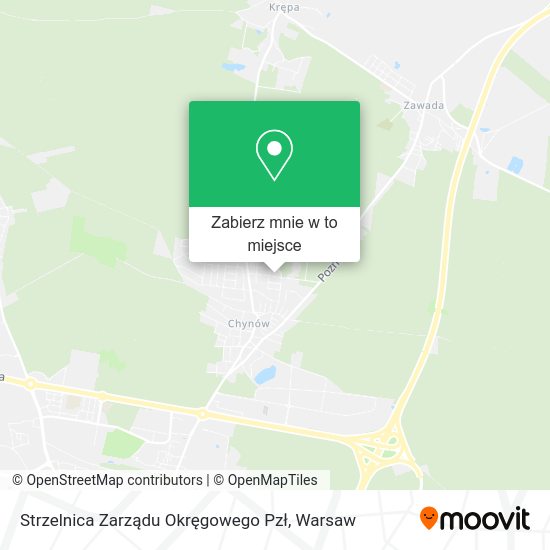 Mapa Strzelnica Zarządu Okręgowego Pzł