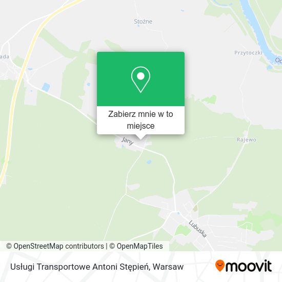 Mapa Usługi Transportowe Antoni Stępień