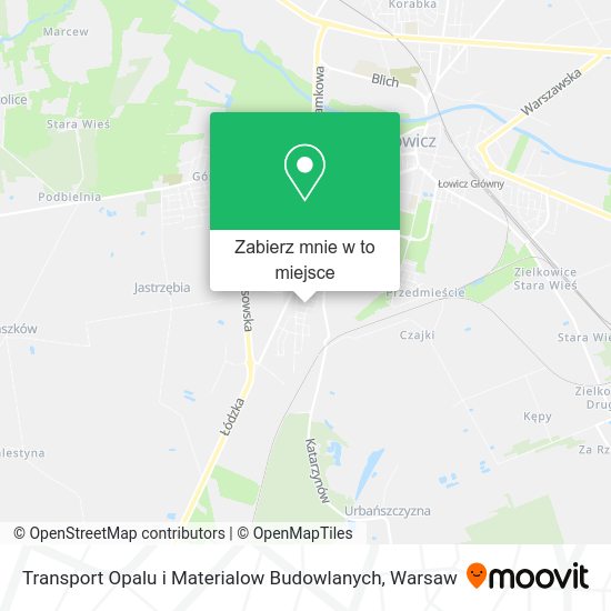 Mapa Transport Opalu i Materialow Budowlanych