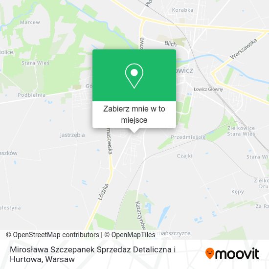 Mapa Mirosława Szczepanek Sprzedaz Detaliczna i Hurtowa