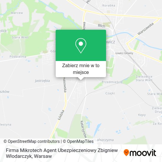 Mapa Firma Mikrotech Agent Ubezpieczeniowy Zbigniew Włodarczyk