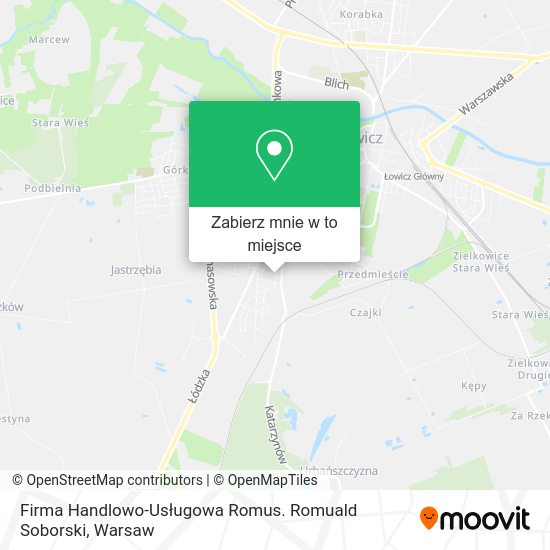 Mapa Firma Handlowo-Usługowa Romus. Romuald Soborski