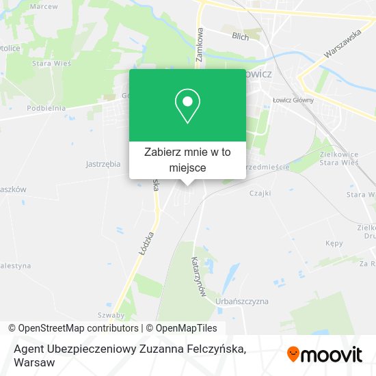 Mapa Agent Ubezpieczeniowy Zuzanna Felczyńska