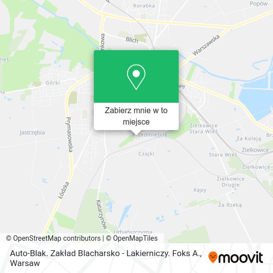 Mapa Auto-Blak. Zakład Blacharsko - Lakierniczy. Foks A.