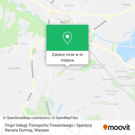 Mapa Virgo Usługi Transportu Towarowego i Spedycji Renata Durmaj