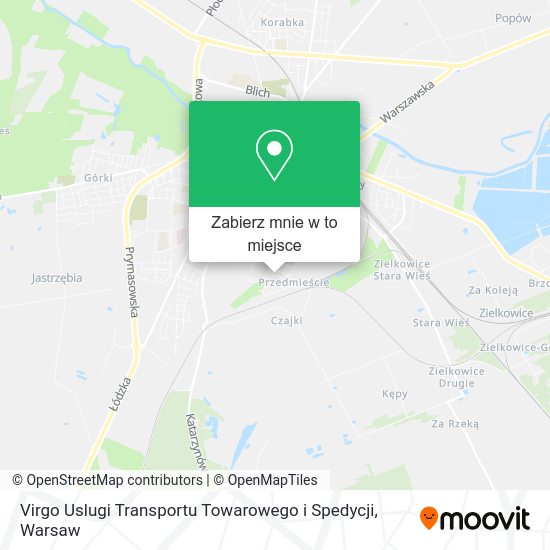 Mapa Virgo Uslugi Transportu Towarowego i Spedycji