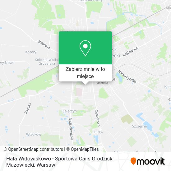 Mapa Hala Widowiskowo - Sportowa Caiis Grodzisk Mazowiecki