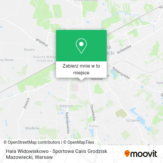 Mapa Hala Widowiskowo - Sportowa Caiis Grodzisk Mazowiecki