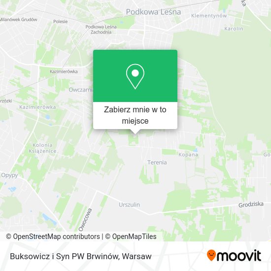 Mapa Buksowicz i Syn PW Brwinów