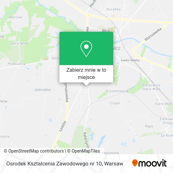 Mapa Osrodek Ksztalcenia Zawodowego nr 10