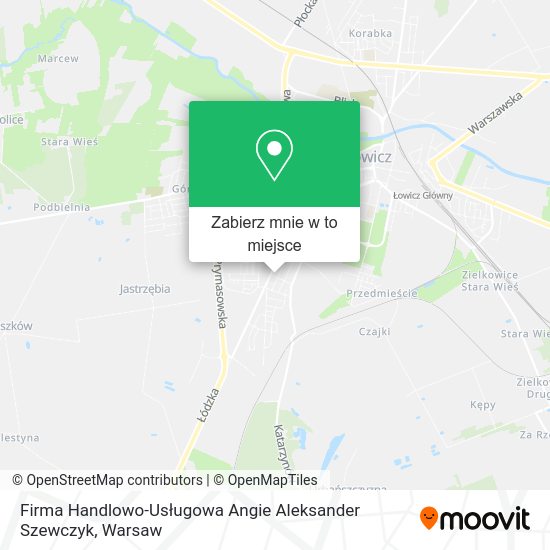 Mapa Firma Handlowo-Usługowa Angie Aleksander Szewczyk