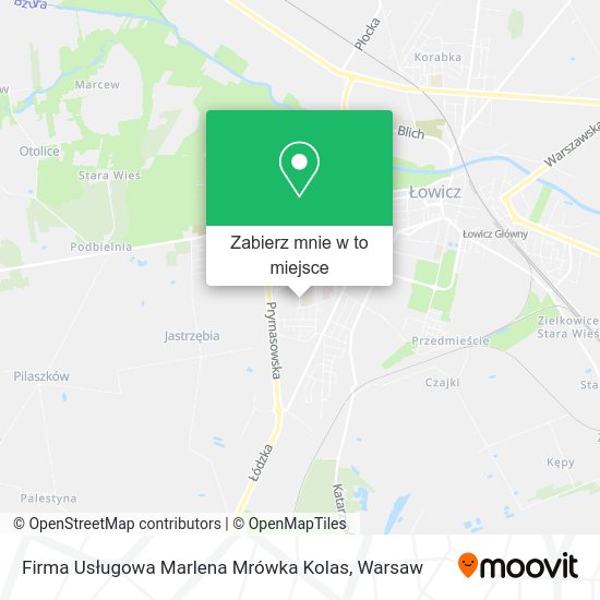 Mapa Firma Usługowa Marlena Mrówka Kolas