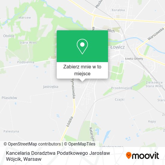 Mapa Kancelaria Doradztwa Podatkowego Jarosław Wójcik